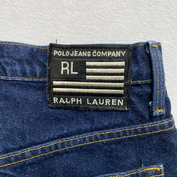 Vintage Polo Jeans Co Men's 30 Blue Denim Pants Loose Fit 90s Y2K - Picture 10 of 10